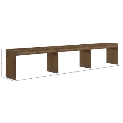 Avro Brown Solid Wood And Oak Veneer 3pc. Desk
