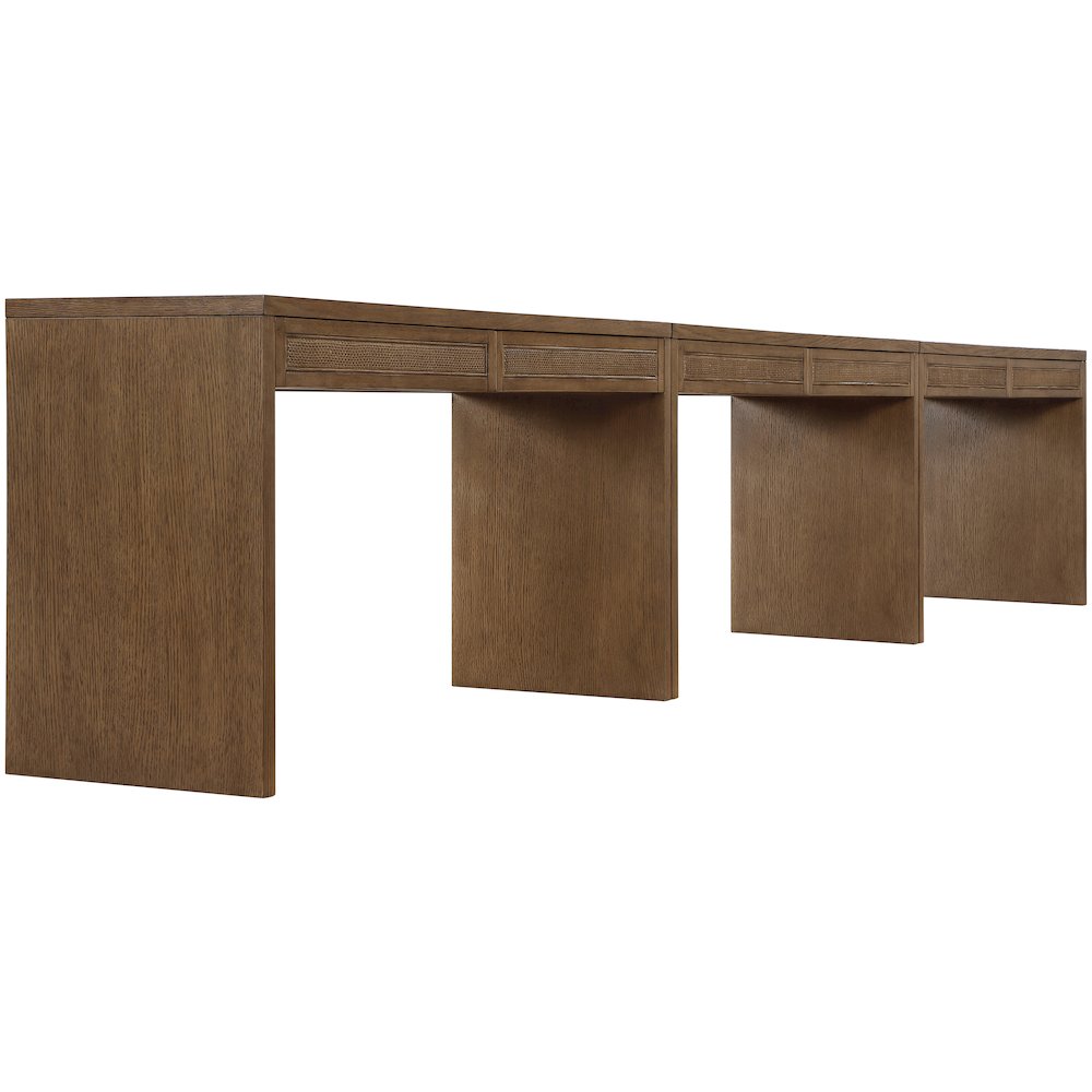 Avro Brown Solid Wood And Oak Veneer 3pc. Desk