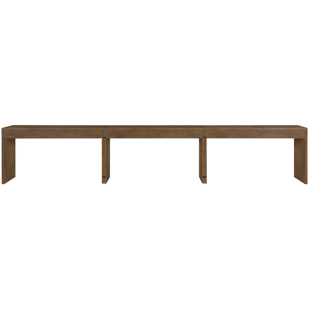 Avro Brown Solid Wood And Oak Veneer 3pc. Desk
