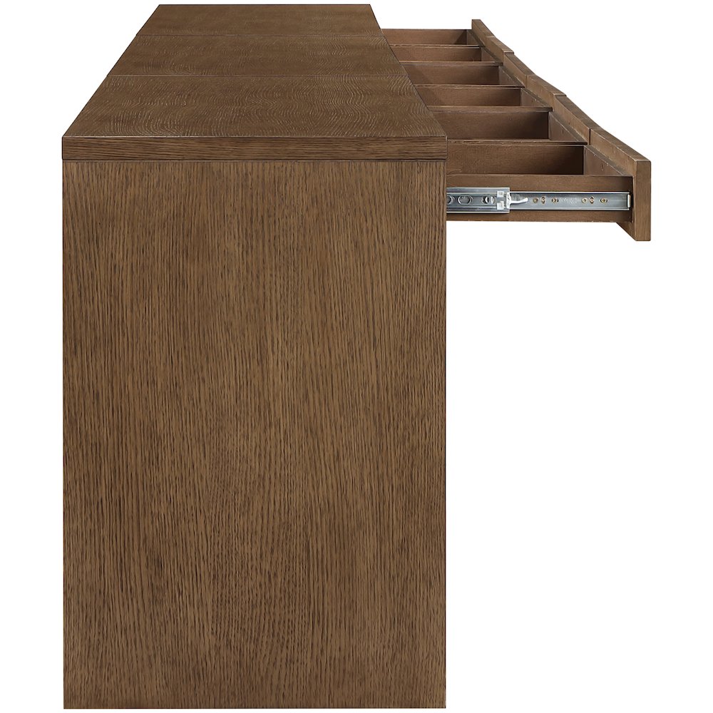 Avro Brown Solid Wood And Oak Veneer 3pc. Desk