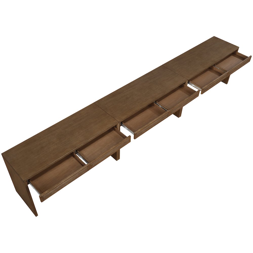 Avro Brown Solid Wood And Oak Veneer 3pc. Desk