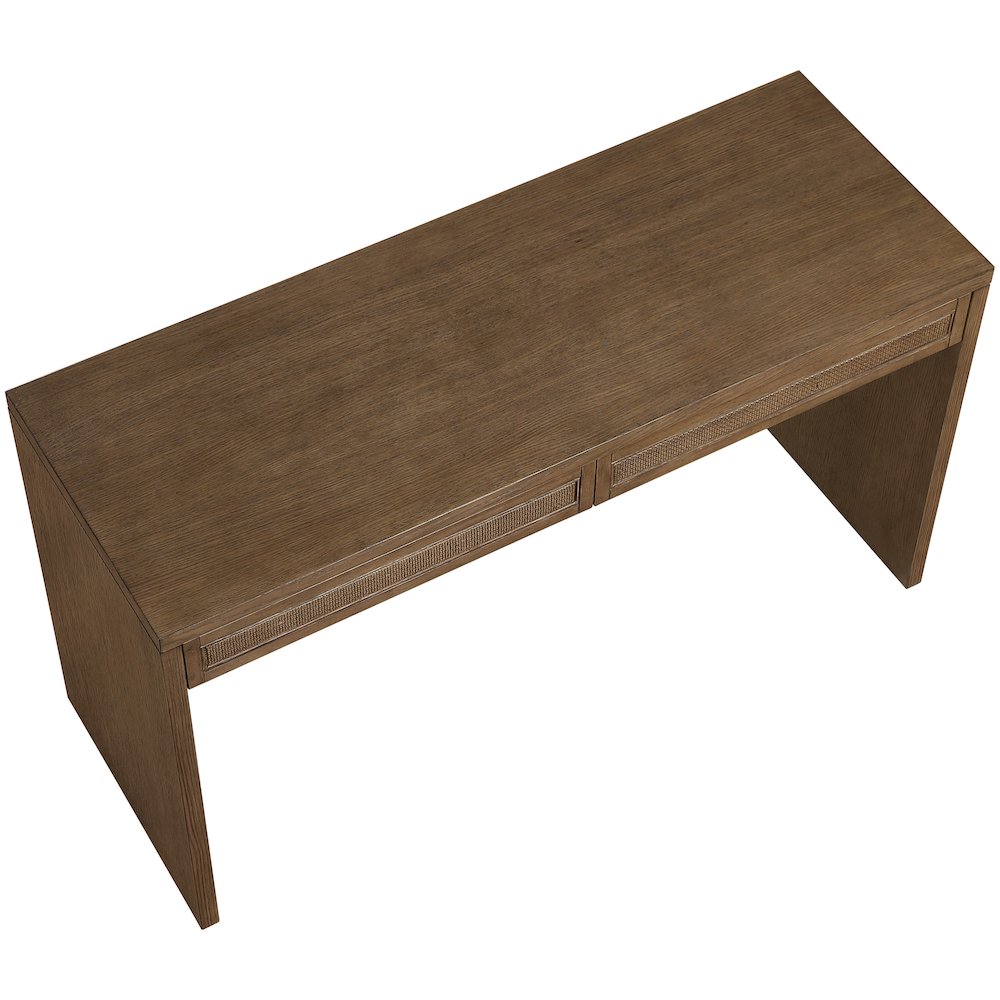 Avro Brown Solid Wood And Oak Veneer Desk