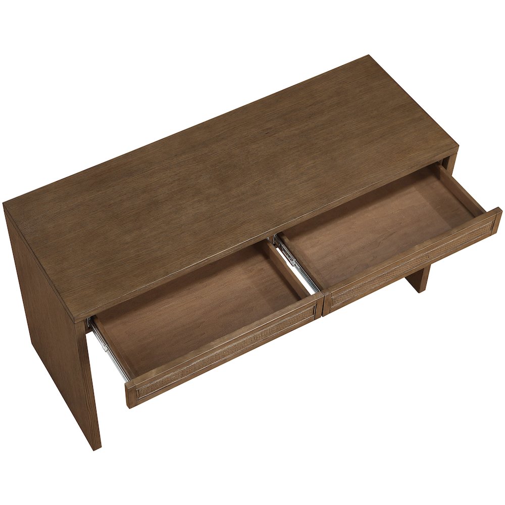 Avro Brown Solid Wood And Oak Veneer Desk