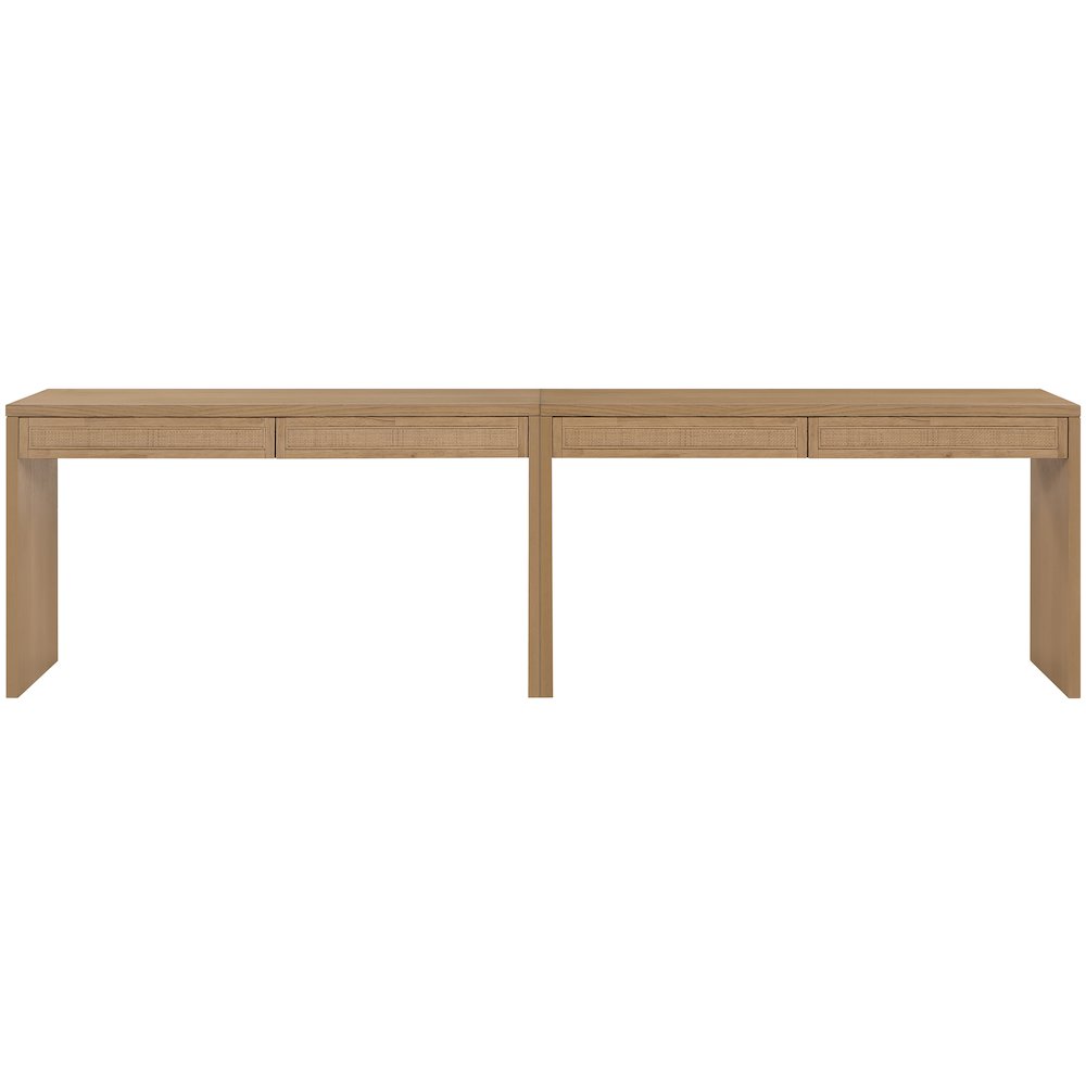Avro Natural Solid Wood And Oak Veneer 2pc. Desk