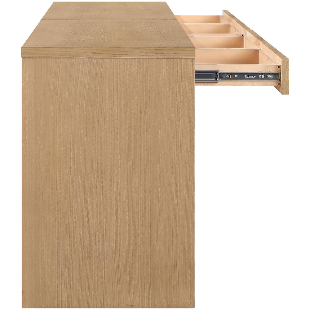 Avro Natural Solid Wood And Oak Veneer 2pc. Desk