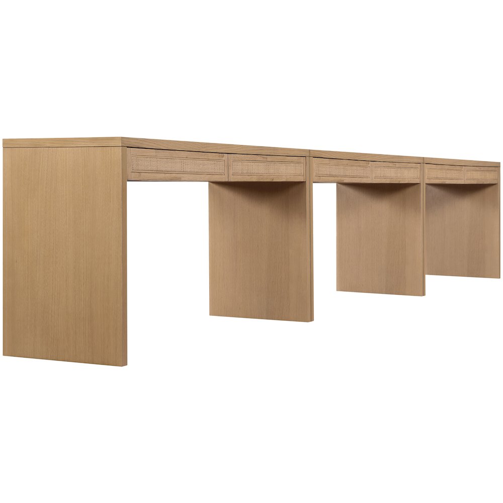 Avro Natural Solid Wood And Oak Veneer 3pc. Desk