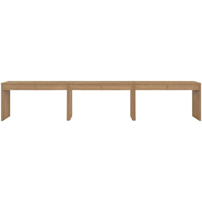 Avro Natural Solid Wood And Oak Veneer 3pc. Desk