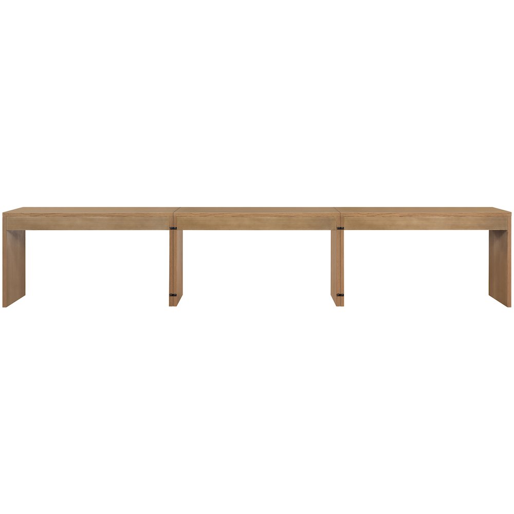 Avro Natural Solid Wood And Oak Veneer 3pc. Desk