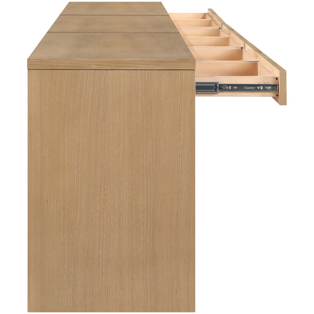 Avro Natural Solid Wood And Oak Veneer 3pc. Desk