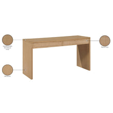 Avro Natural Solid Wood And Oak Veneer Desk