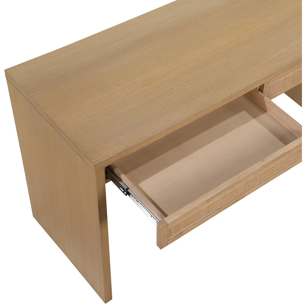 Avro Natural Solid Wood And Oak Veneer Desk
