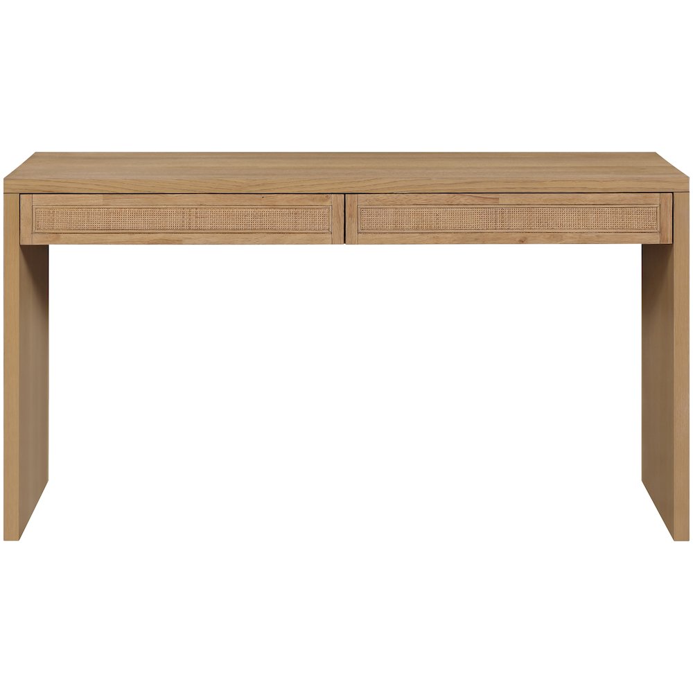 Avro Natural Solid Wood And Oak Veneer Desk