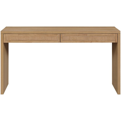 Avro Natural Solid Wood And Oak Veneer Desk