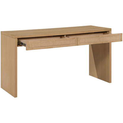 Avro Natural Solid Wood And Oak Veneer Desk