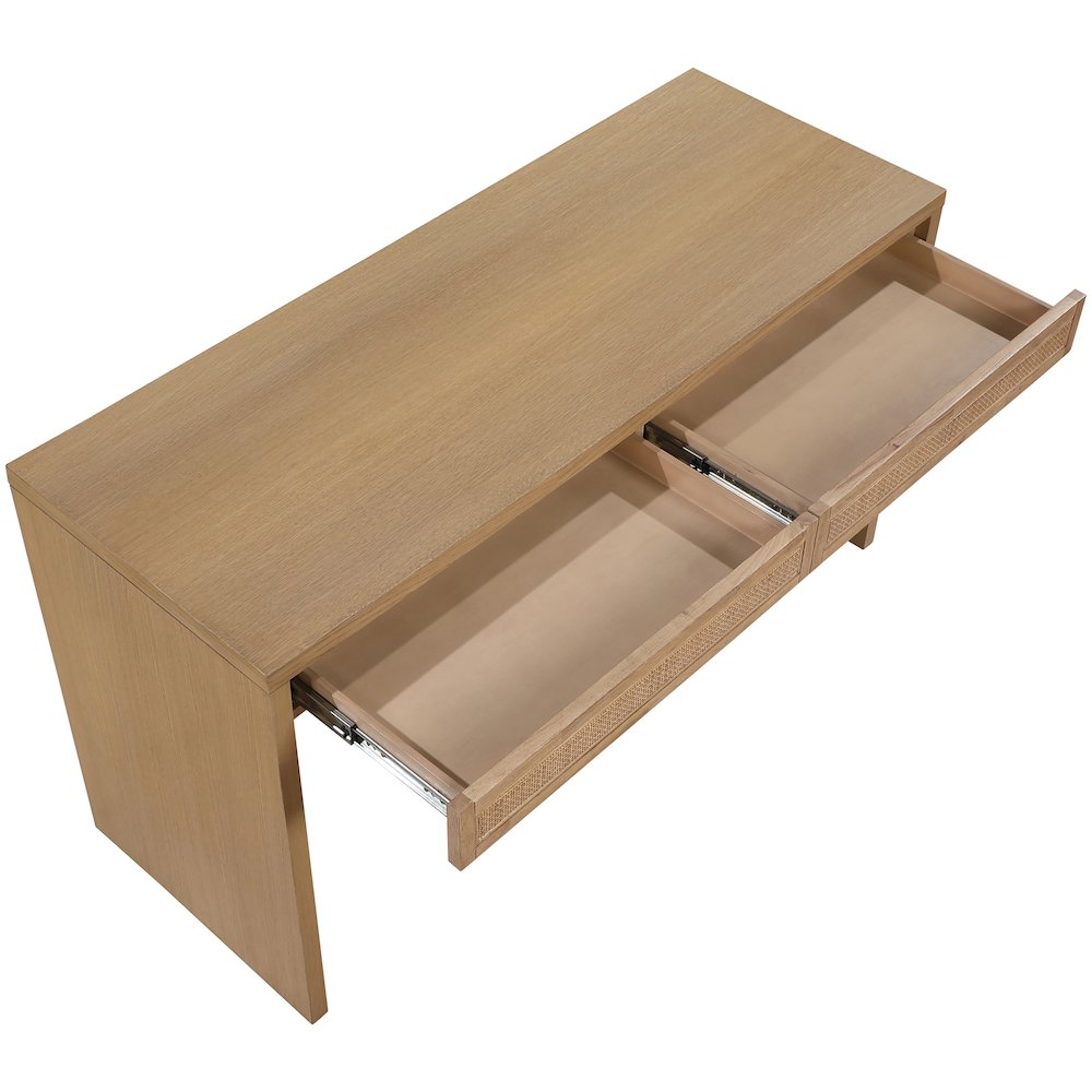 Avro Natural Solid Wood And Oak Veneer Desk