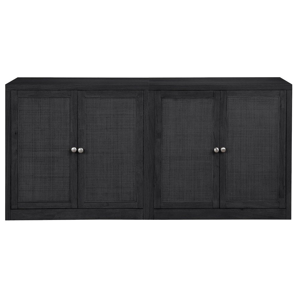 Vero Black Solid Wood And Oak Veneer 2pc. Sideboard/Buffet