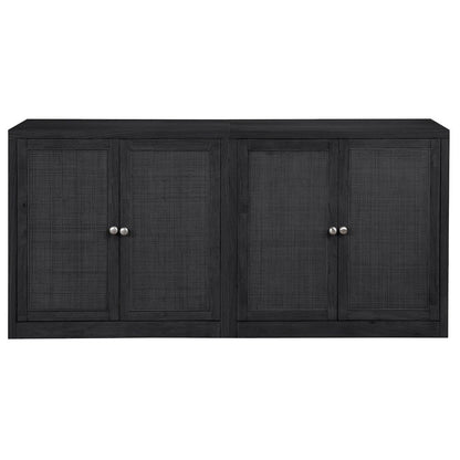 Vero Black Solid Wood And Oak Veneer 2pc. Sideboard/Buffet