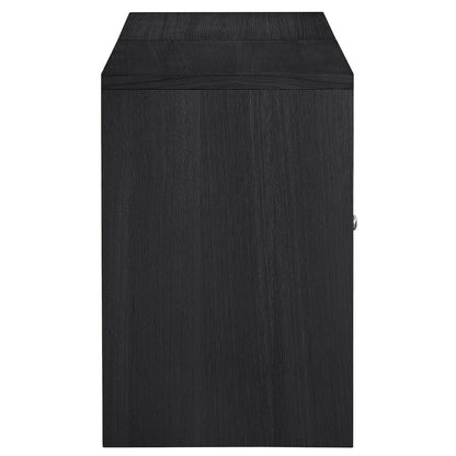 Vero Black Solid Wood And Oak Veneer 2pc. Sideboard/Buffet