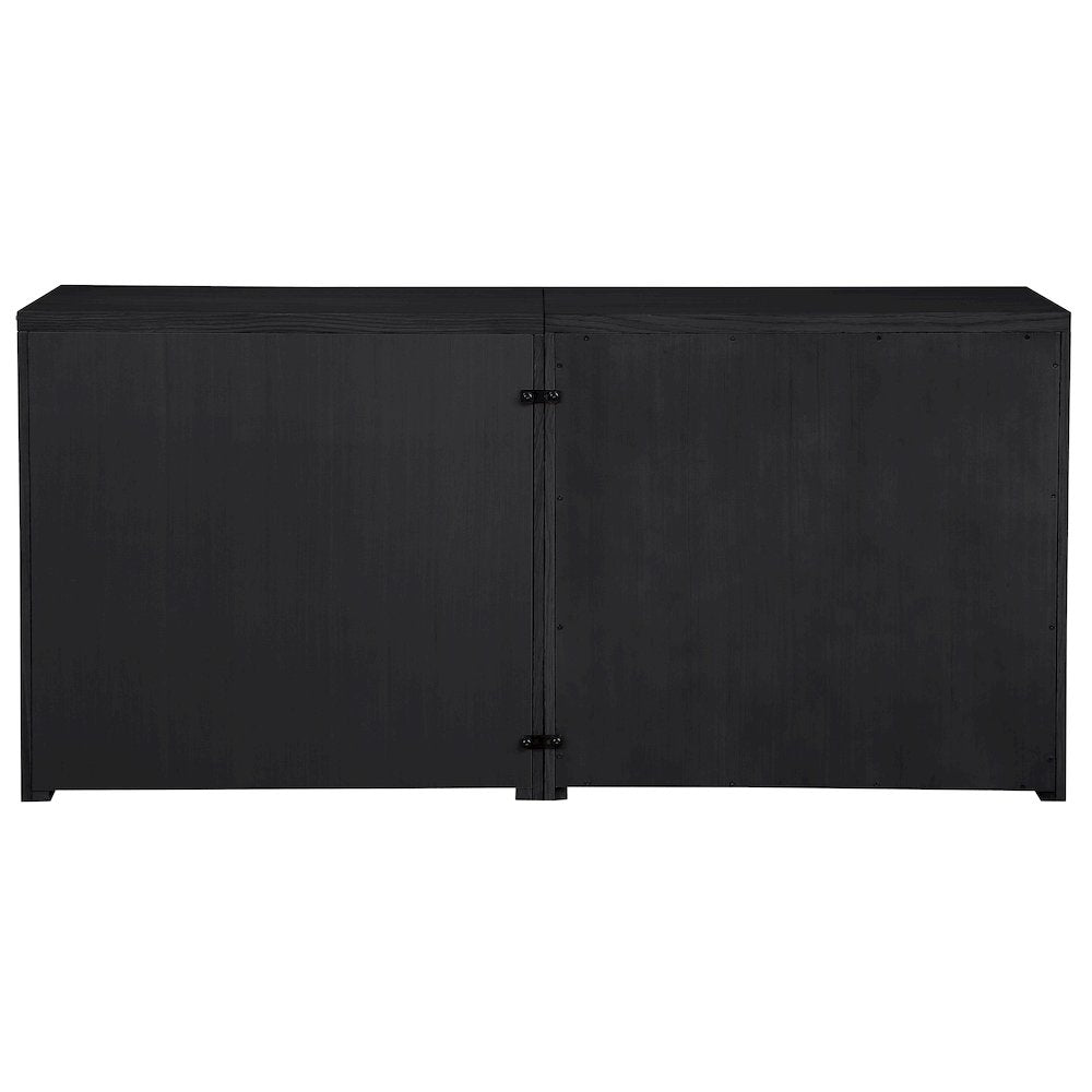 Vero Black Solid Wood And Oak Veneer 2pc. Sideboard/Buffet