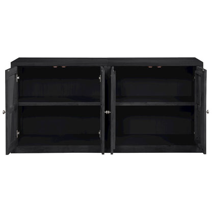 Vero Black Solid Wood And Oak Veneer 2pc. Sideboard/Buffet