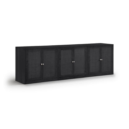 Vero Black Solid Wood And Oak Veneer 3pc. Sideboard/Buffet