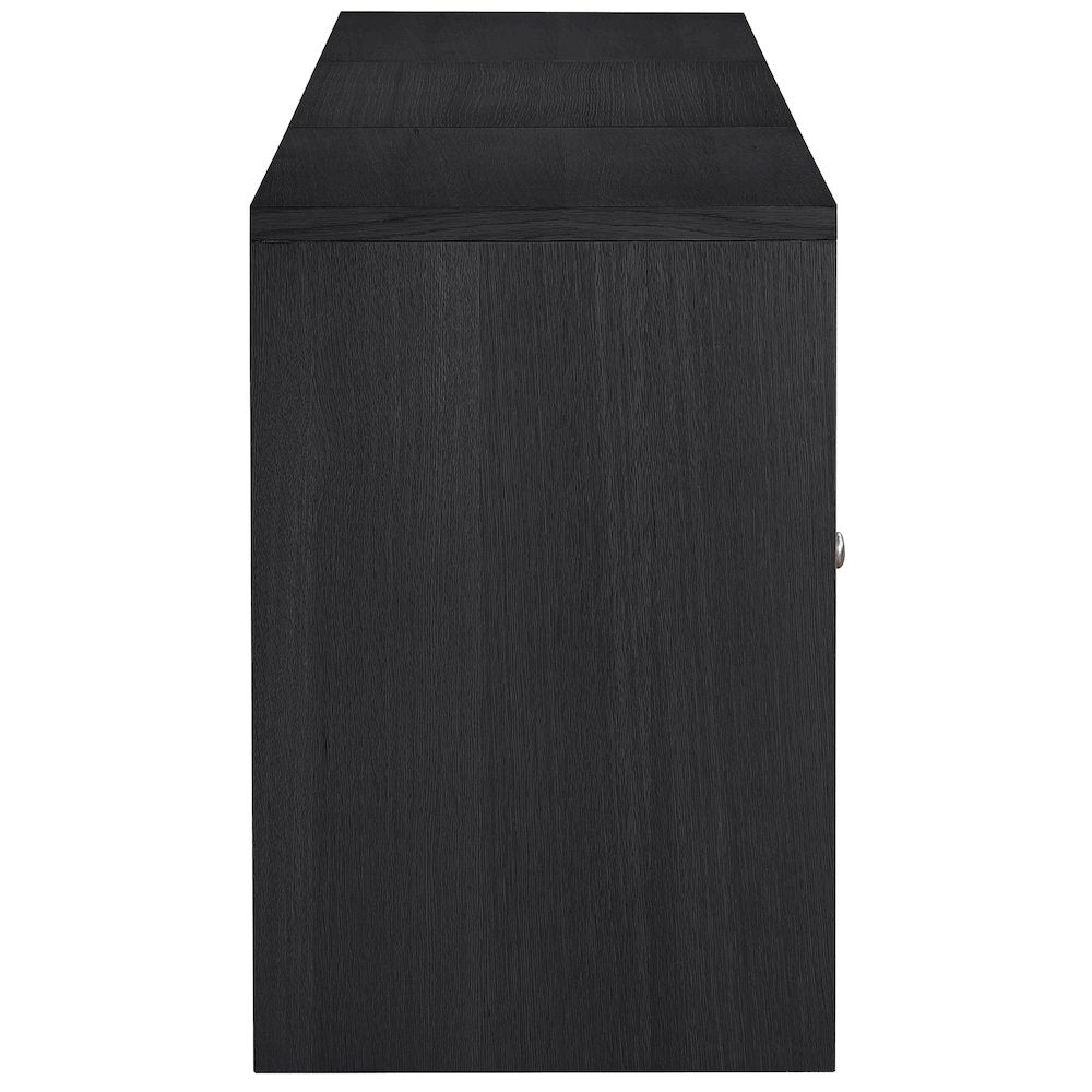 Vero Black Solid Wood And Oak Veneer 3pc. Sideboard/Buffet
