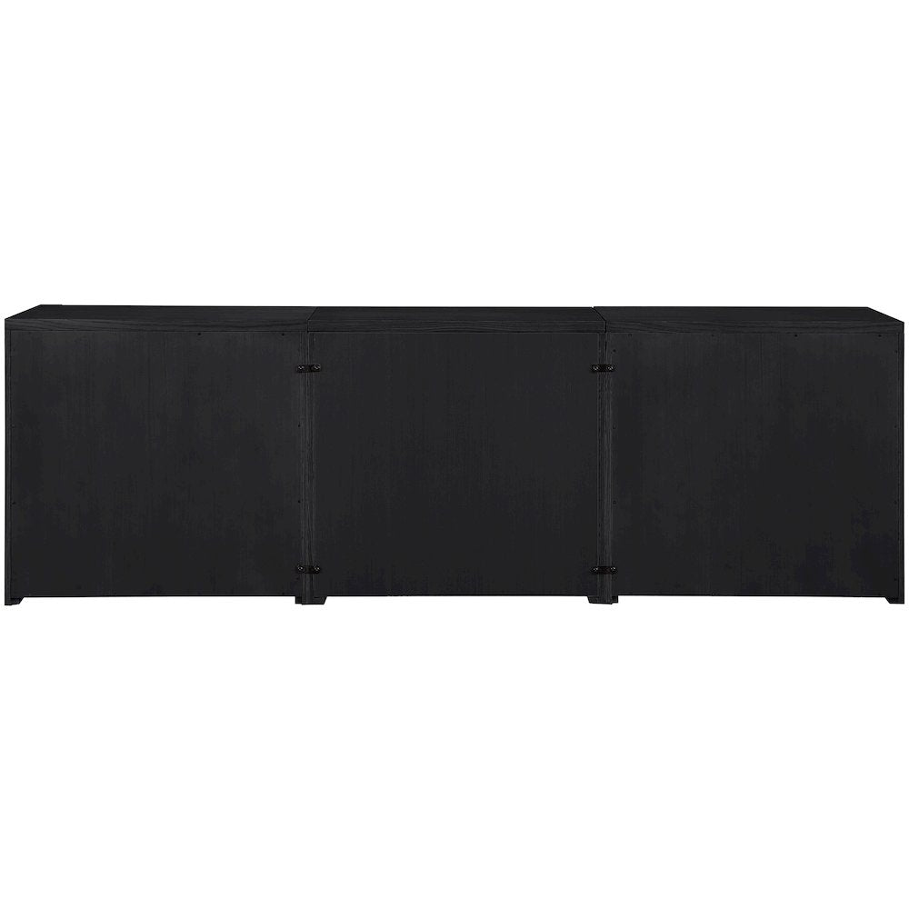 Vero Black Solid Wood And Oak Veneer 3pc. Sideboard/Buffet