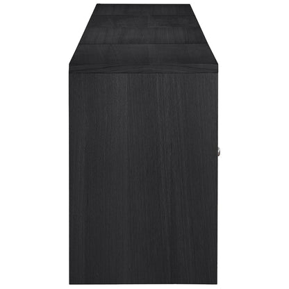 Vero Black Solid Wood And Oak Veneer 4pc. Sideboard/Buffet