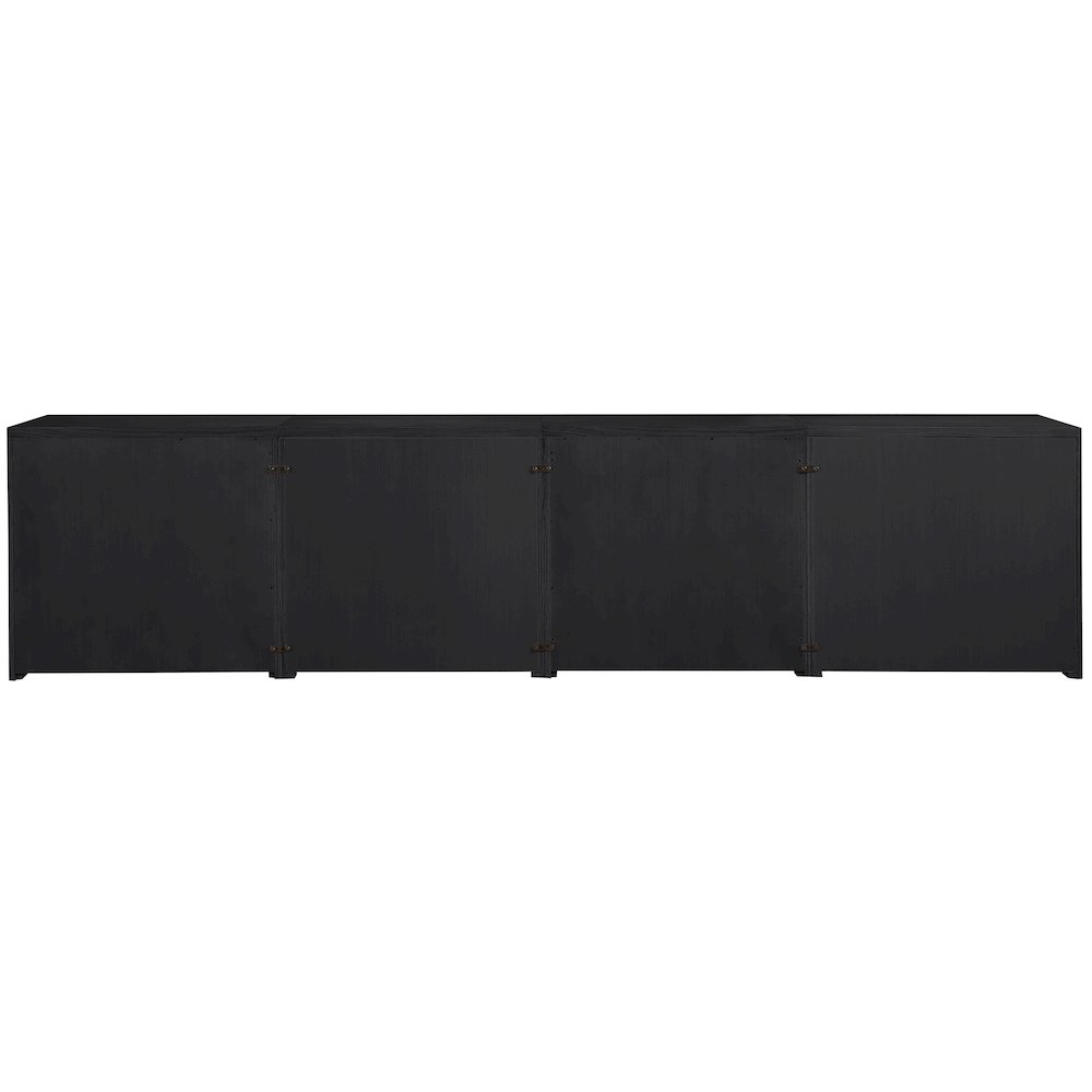 Vero Black Solid Wood And Oak Veneer 4pc. Sideboard/Buffet