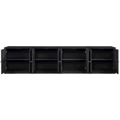 Vero Black Solid Wood And Oak Veneer 4pc. Sideboard/Buffet