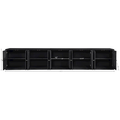Vero Black Solid Wood And Oak Veneer 5pc. Sideboard/Buffet