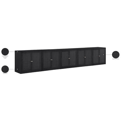 Vero Black Solid Wood And Oak Veneer 5pc. Sideboard/Buffet