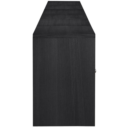Vero Black Solid Wood And Oak Veneer 5pc. Sideboard/Buffet