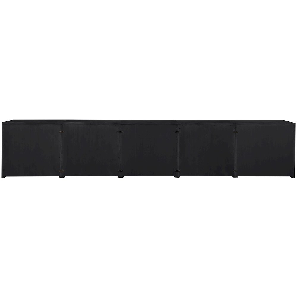 Vero Black Solid Wood And Oak Veneer 5pc. Sideboard/Buffet