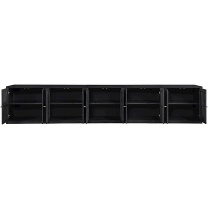 Vero Black Solid Wood And Oak Veneer 5pc. Sideboard/Buffet