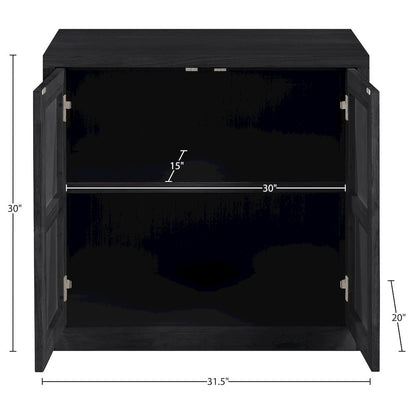 Vero Black Solid Wood And Oak Veneer Sideboard/Buffet