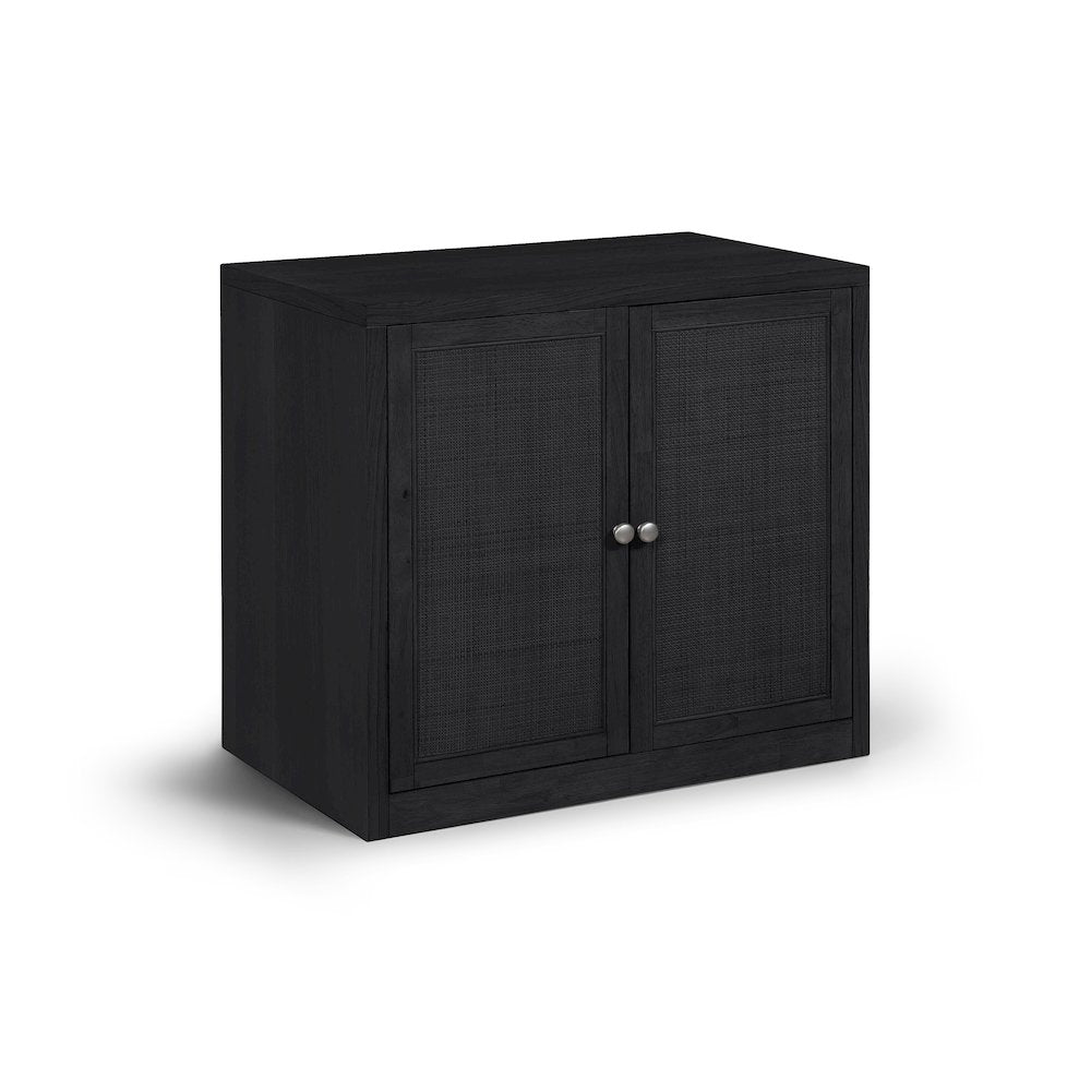 Vero Black Solid Wood And Oak Veneer Sideboard/Buffet