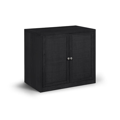 Vero Black Solid Wood And Oak Veneer Sideboard/Buffet