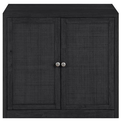 Vero Black Solid Wood And Oak Veneer Sideboard/Buffet