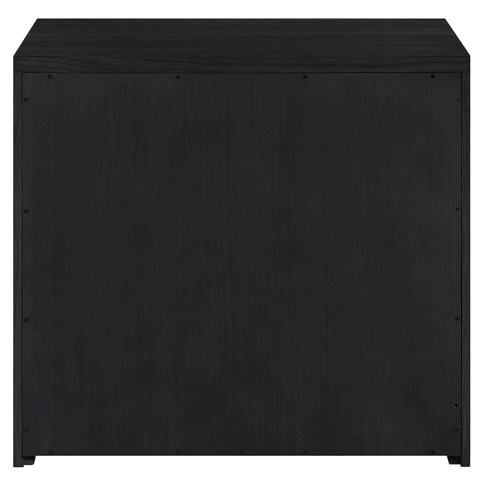 Vero Black Solid Wood And Oak Veneer Sideboard/Buffet