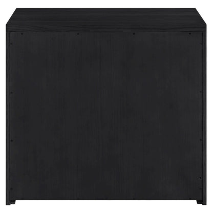 Vero Black Solid Wood And Oak Veneer Sideboard/Buffet