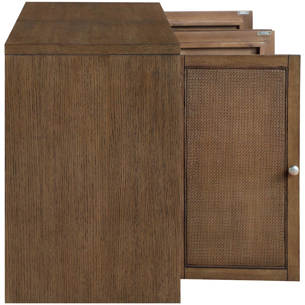Vero Brown Solid Wood And Oak Veneer 2pc. Sideboard/Buffet