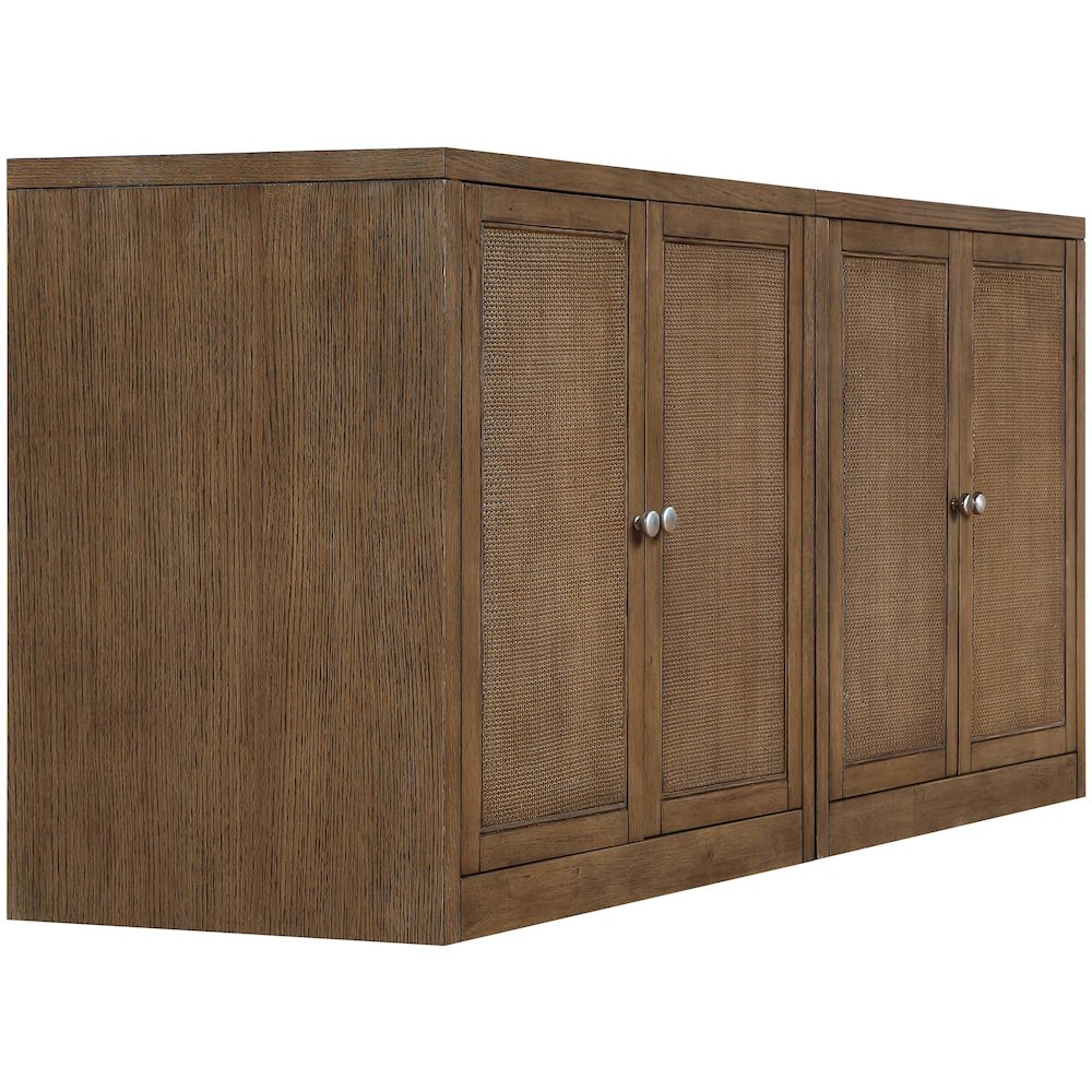 Vero Brown Solid Wood And Oak Veneer 2pc. Sideboard/Buffet