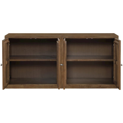 Vero Brown Solid Wood And Oak Veneer 2pc. Sideboard/Buffet