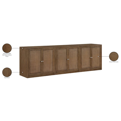 Vero Brown Solid Wood And Oak Veneer 3pc. Sideboard/Buffet
