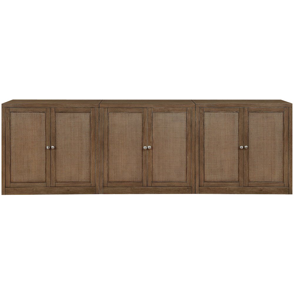 Vero Brown Solid Wood And Oak Veneer 3pc. Sideboard/Buffet