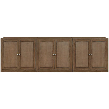 Vero Brown Solid Wood And Oak Veneer 3pc. Sideboard/Buffet