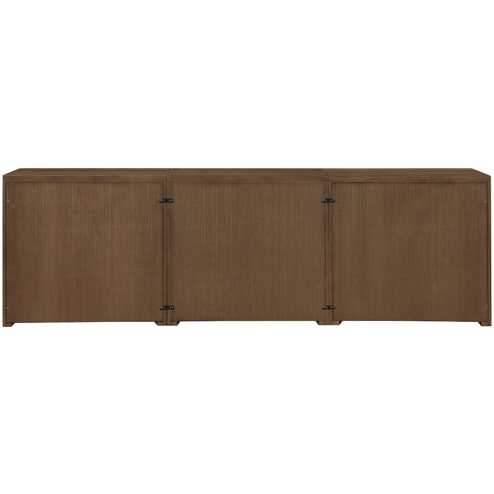 Vero Brown Solid Wood And Oak Veneer 3pc. Sideboard/Buffet