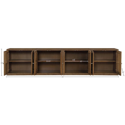Vero Brown Solid Wood And Oak Veneer 4pc. Sideboard/Buffet