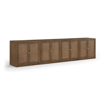 Vero Brown Solid Wood And Oak Veneer 4pc. Sideboard/Buffet